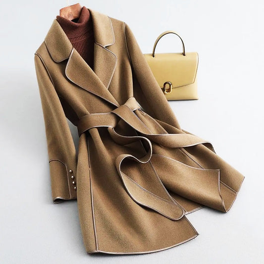 Milano Wool Trench Coat - Chêne Brown