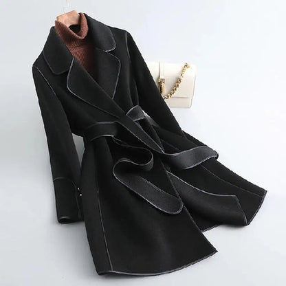 Milano Wool Trench Coat - Corvinô Black