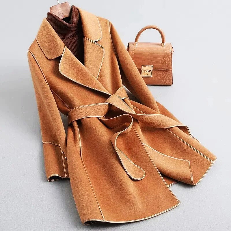 Milano Wool Trench Coat - Desert Taupe