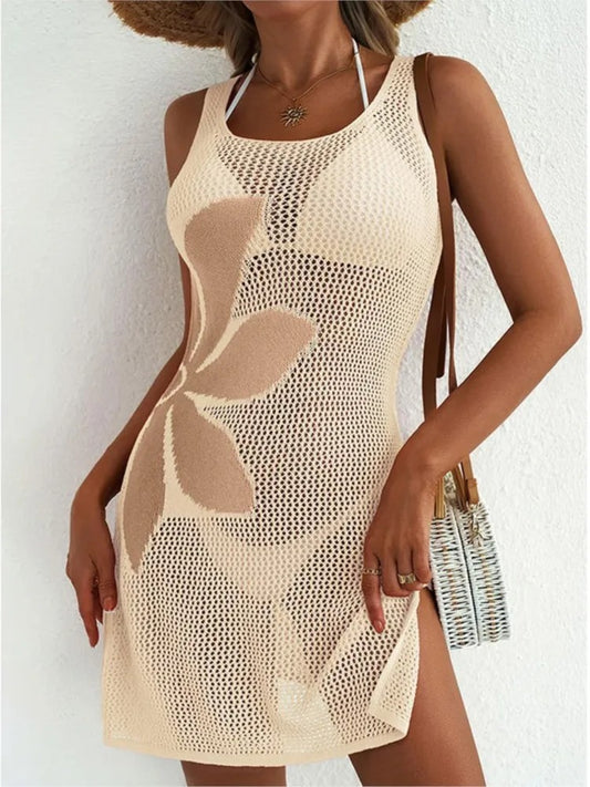 Milos Hollow Knit Cover-Up