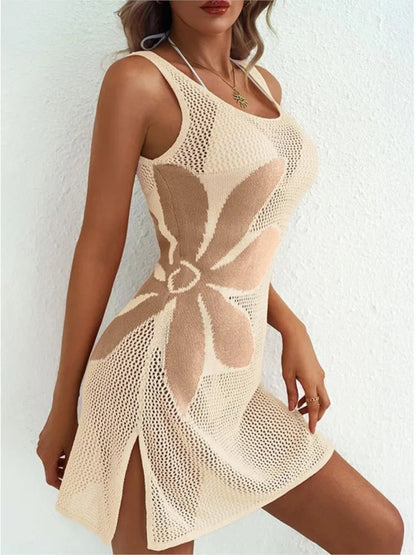 Milos Hollow Knit Cover-Up