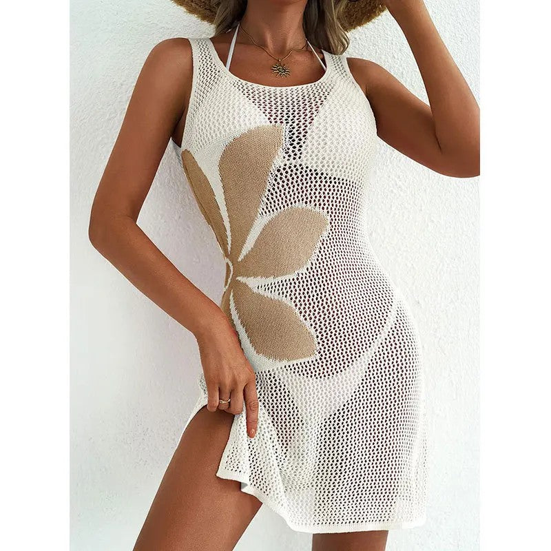 Milos Hollow Knit Cover-Up - Apricot