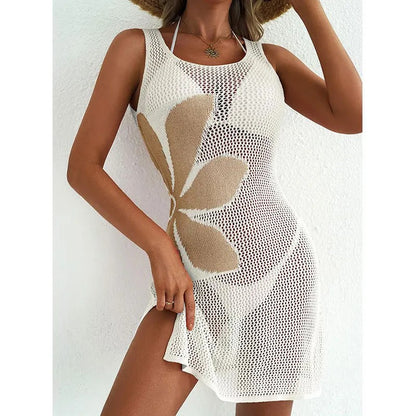 Milos Hollow Knit Cover-Up - Apricot