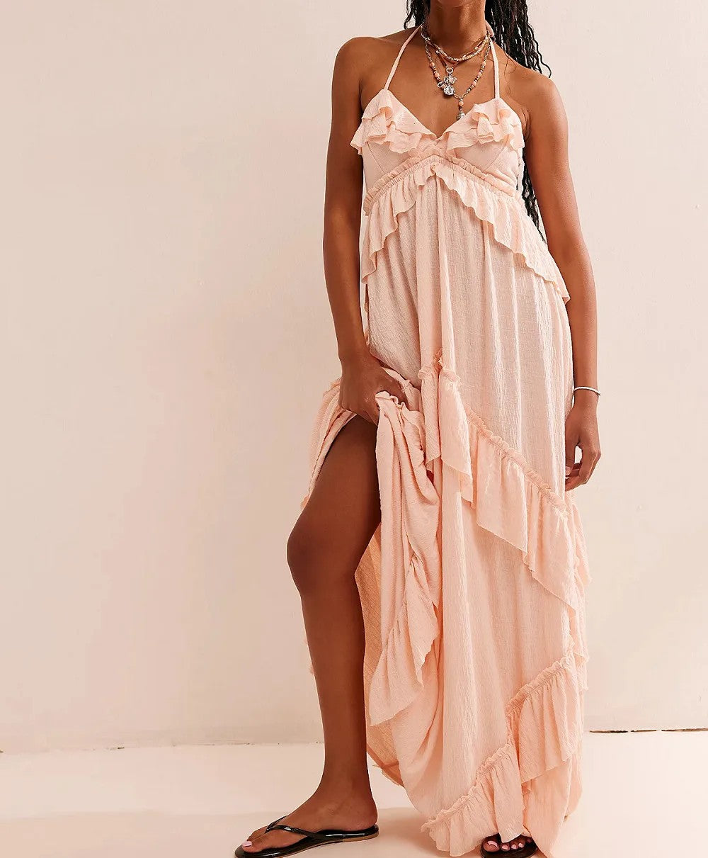 Mirasol Tiered Maxi Dress - Blush
