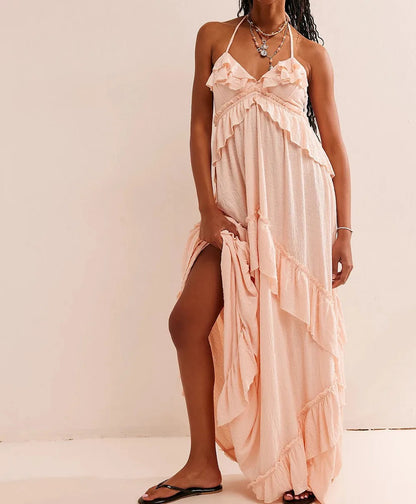 Mirasol Tiered Maxi Dress - Blush