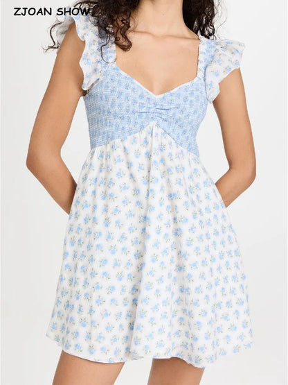 Mira Floral Ruched Mini Dress