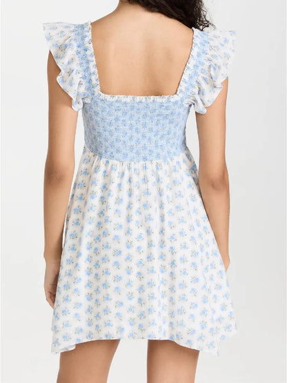 Mira Floral Ruched Mini Dress