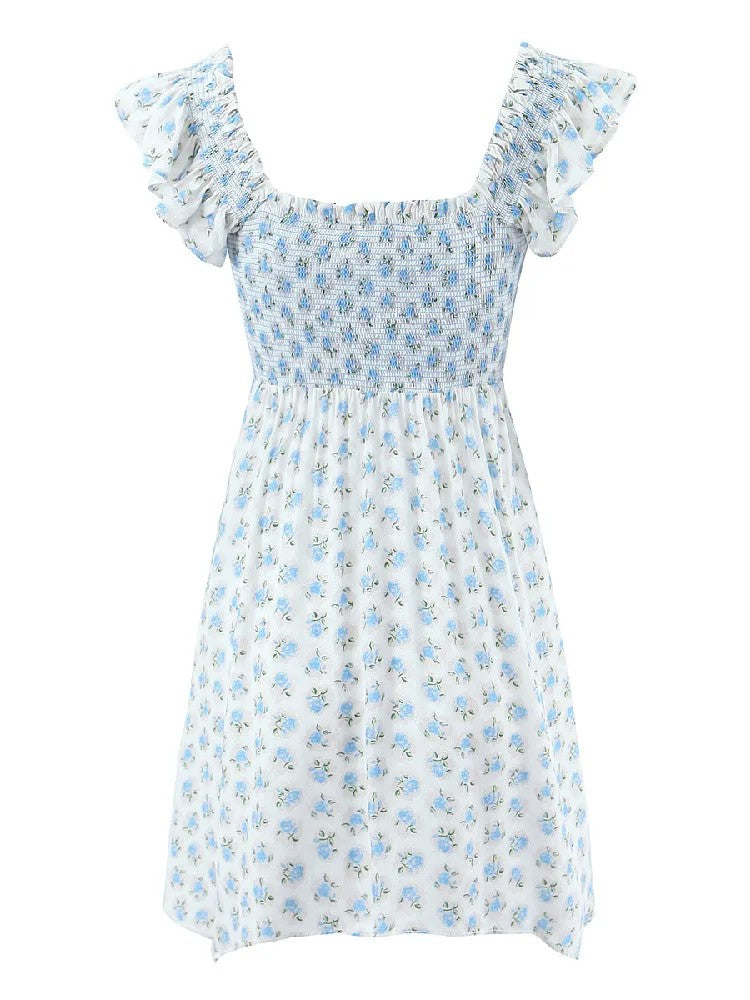Mira Floral Ruched Mini Dress