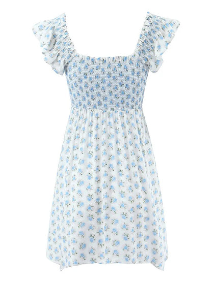 Mira Floral Ruched Mini Dress
