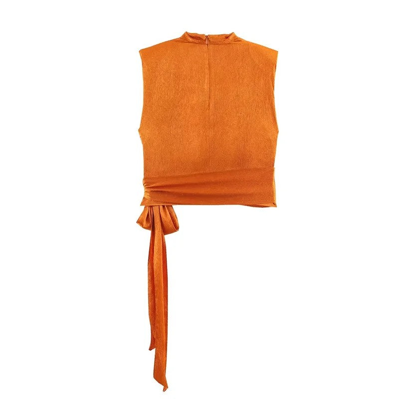 Modena Draped Satin Top