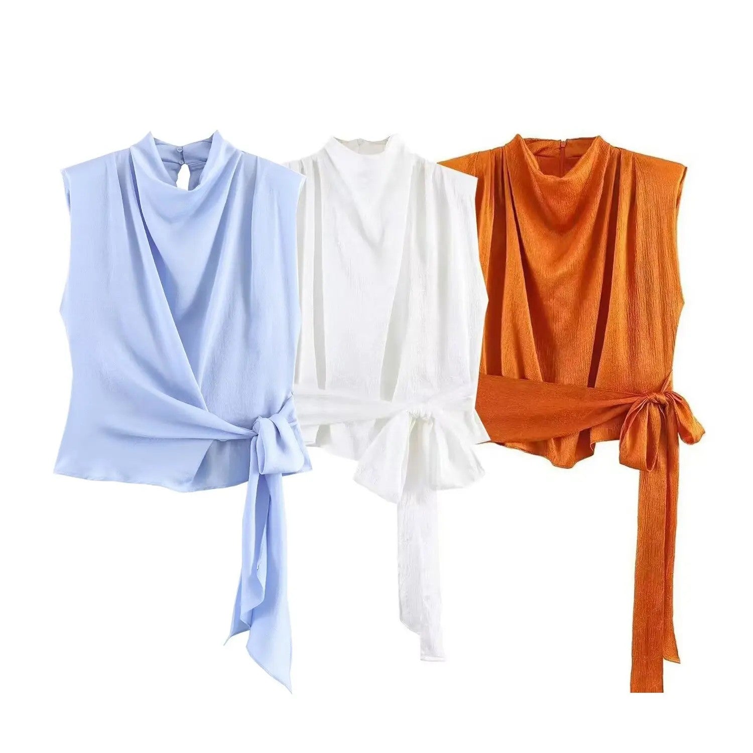 Modena Draped Satin Top
