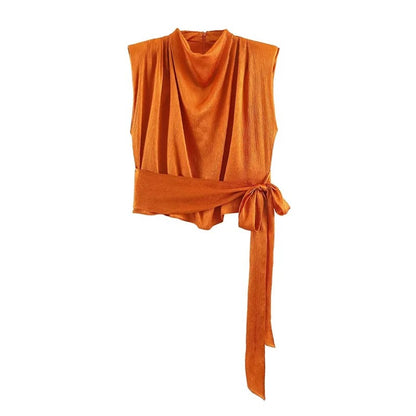 Modena Draped Satin Top