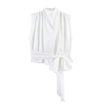Modena Draped Satin Top - Ivory