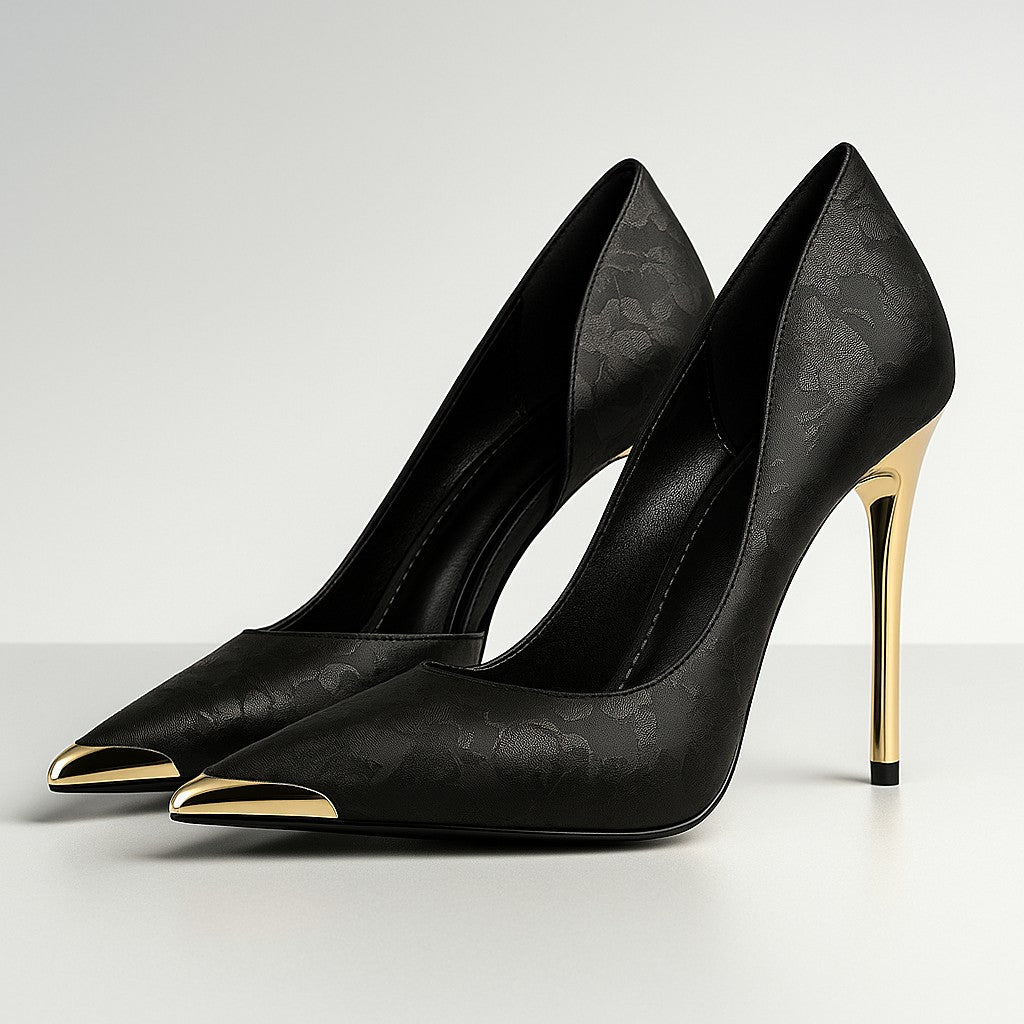 Modena Strappy Heeled Sandals - Black