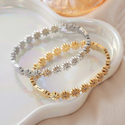 Monaco Rhinestone Flower Bracelet