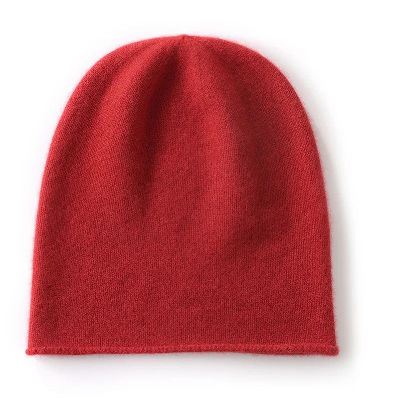 Monte 100% Cashmere Beanie - Burgundy