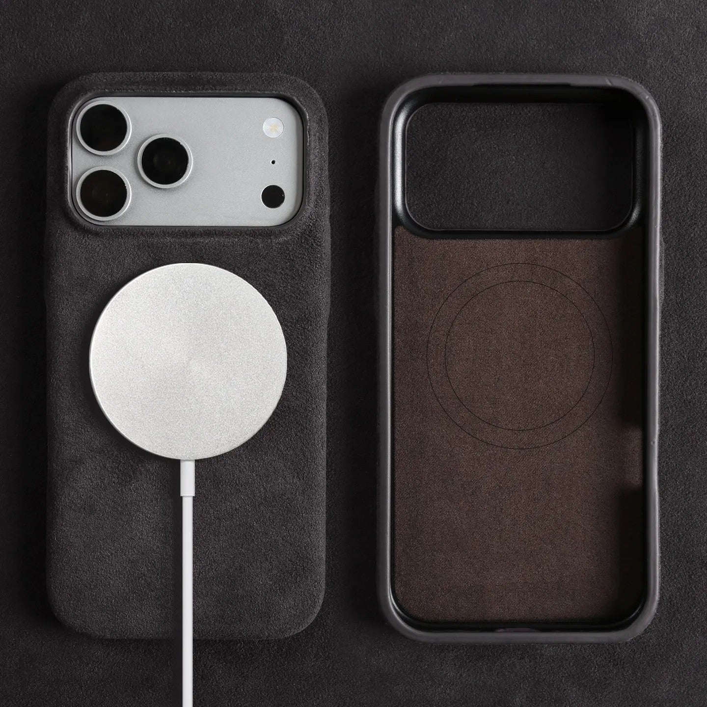 Mulhouse Alcantara Suede Case - Charcoal