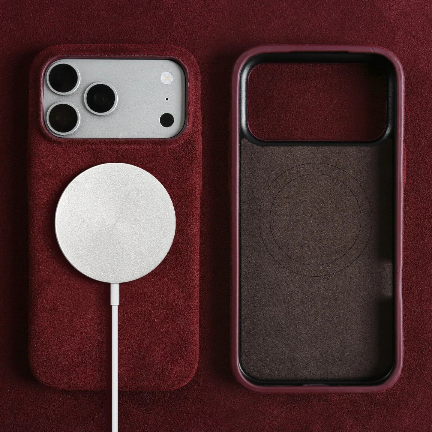 Mulhouse Alcantara Suede Case - Crimson