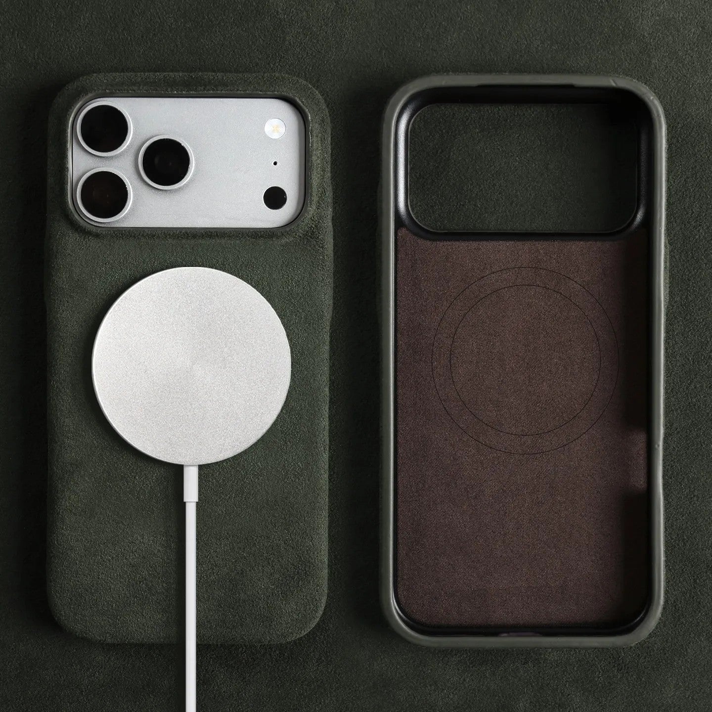 Mulhouse Alcantara Suede Case - Forest Green