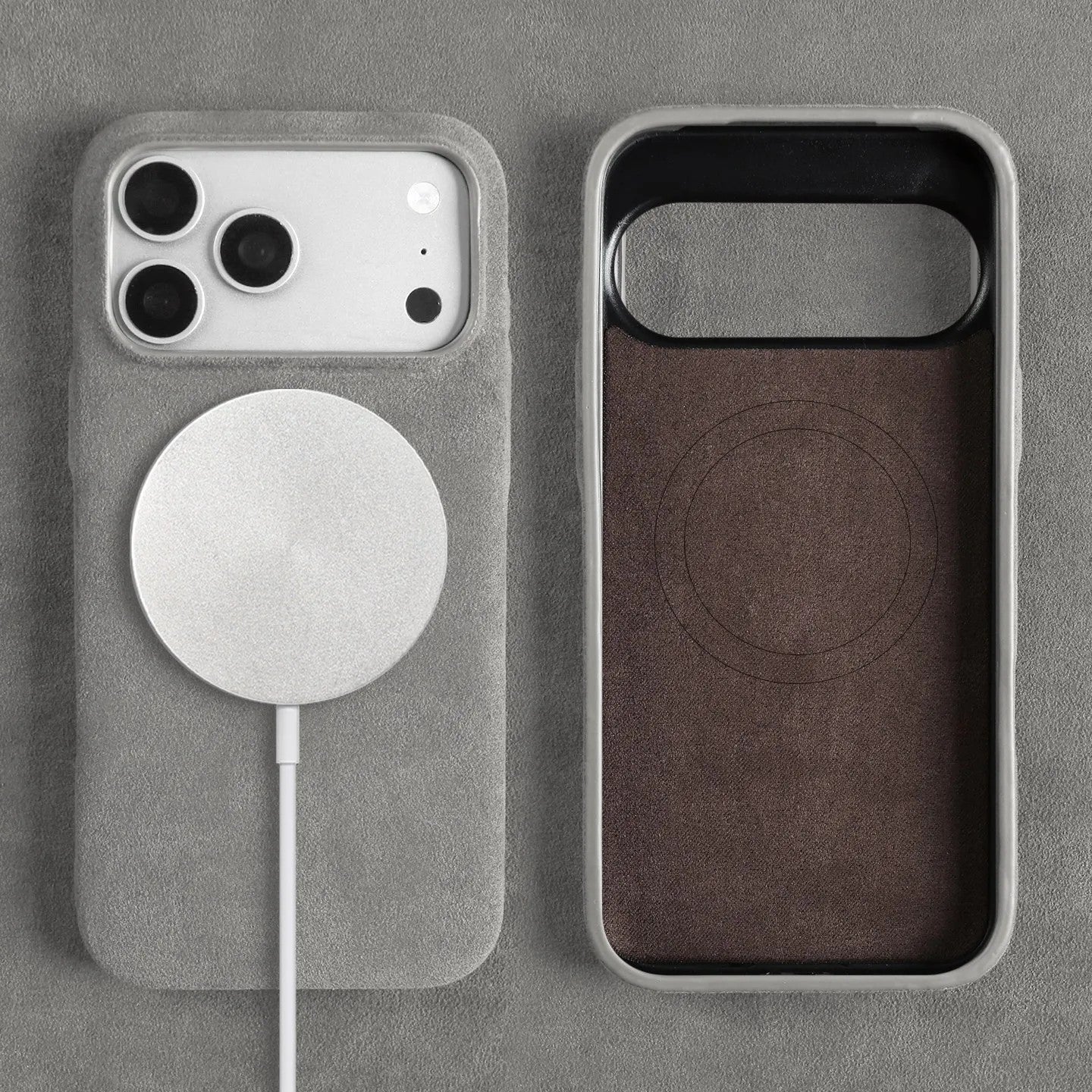 Mulhouse Alcantara Suede Case - Stone Grey