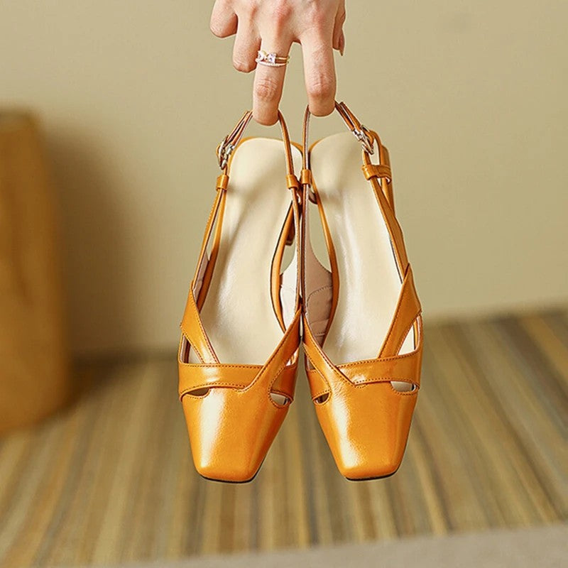 Murcia Genuine Leather Cover-Toe Sandals