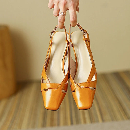 Murcia Genuine Leather Cover-Toe Sandals