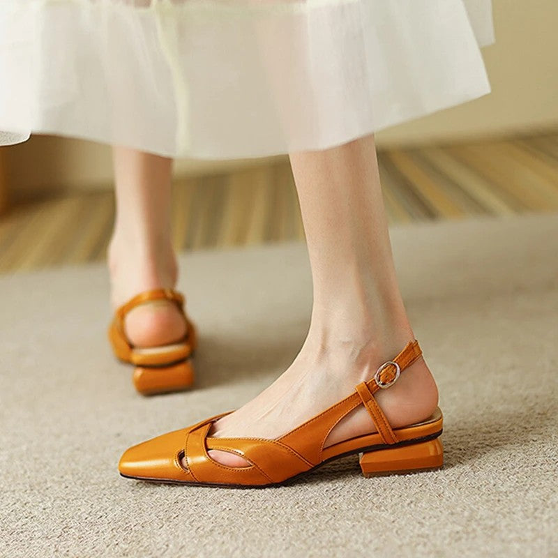 Murcia Genuine Leather Cover-Toe Sandals