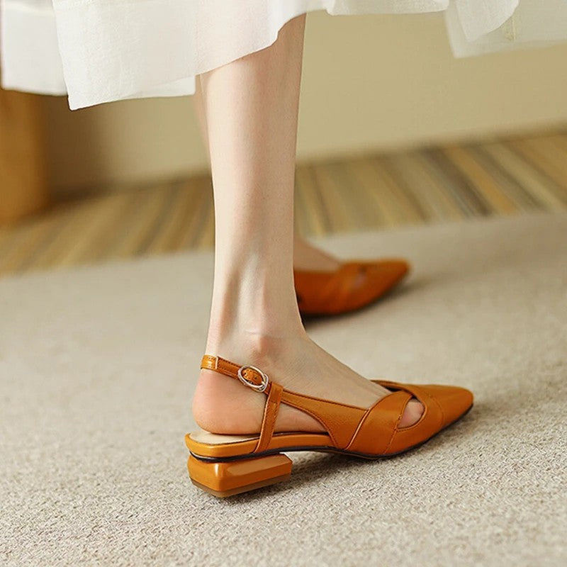 Murcia Genuine Leather Cover-Toe Sandals
