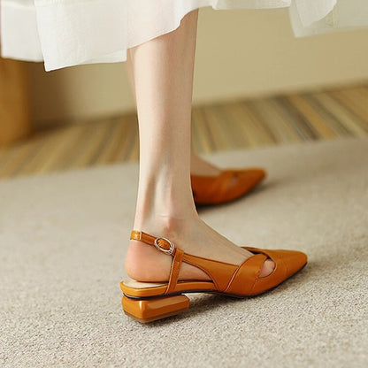 Murcia Genuine Leather Cover-Toe Sandals