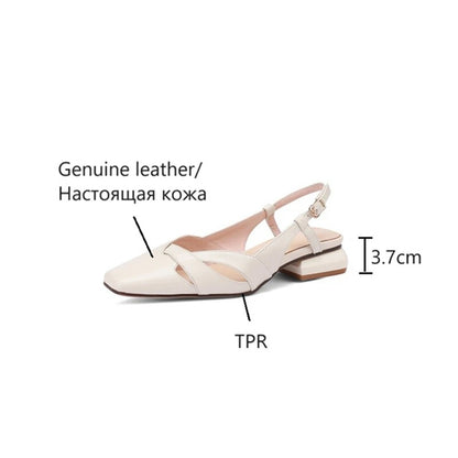 Murcia Genuine Leather Cover-Toe Sandals