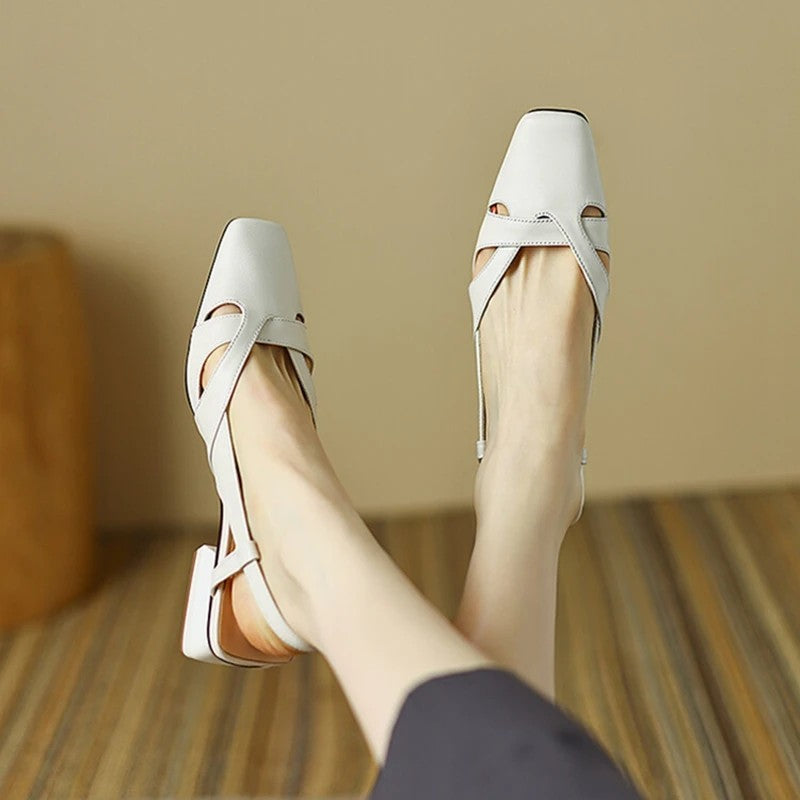 Murcia Genuine Leather Cover-Toe Sandals