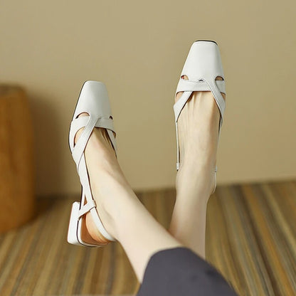 Murcia Genuine Leather Cover-Toe Sandals
