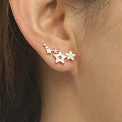 Murcia Imitation Pearl Studs - Rose Gold