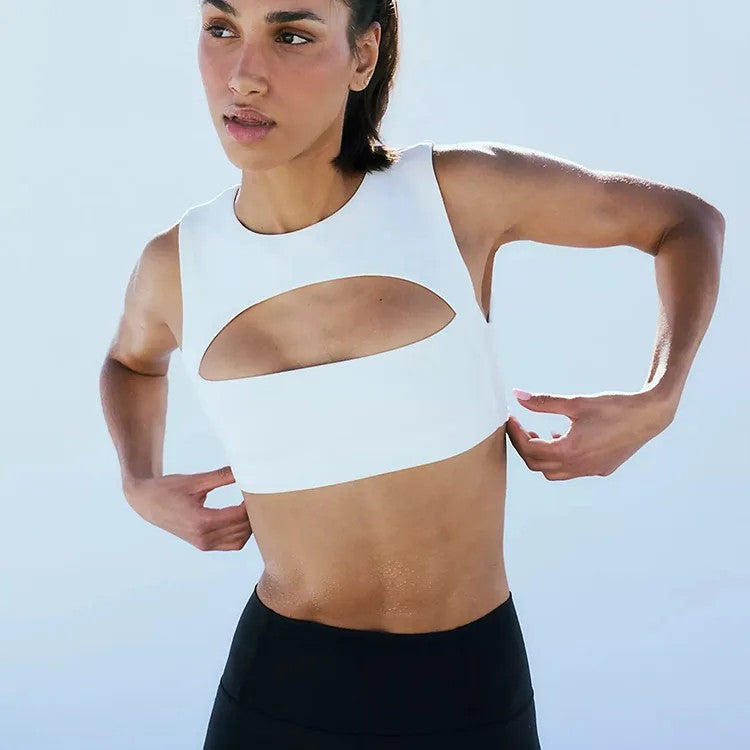 Mykonos Cutout Crop Top - Optic White
