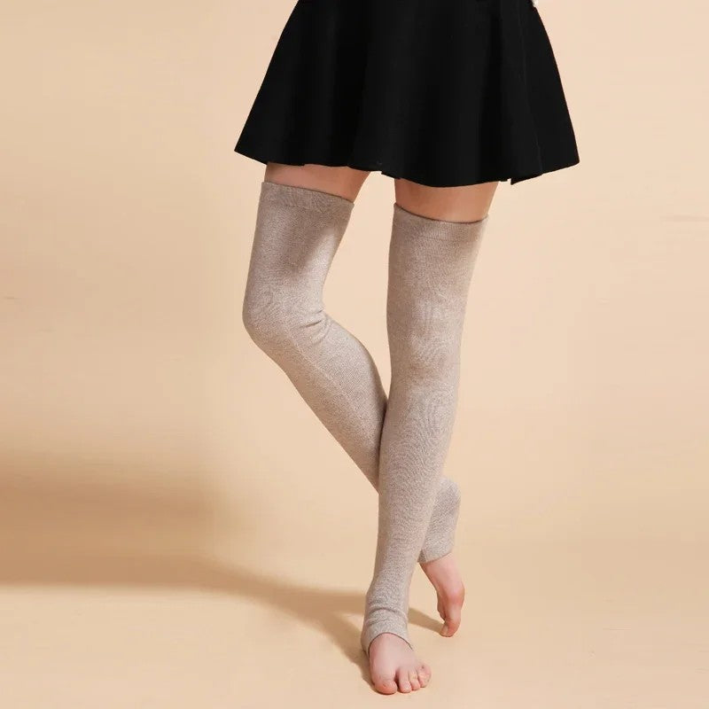 Nantes Wool Cashmere Leg Warmers - Nude