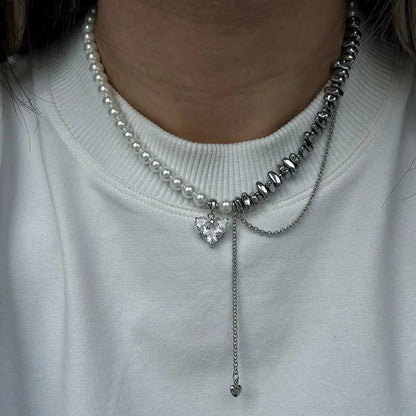 Nera Heart Pendant Necklace - Luminescent Pearl Heart