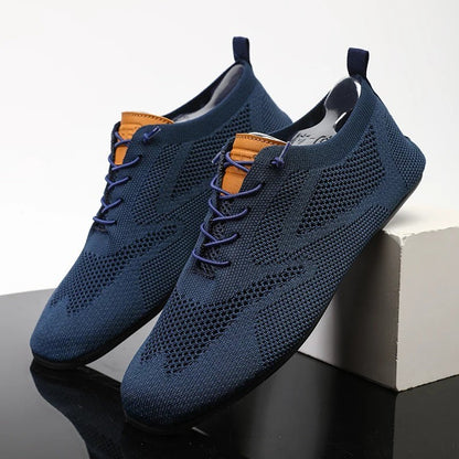 Nola Mesh Knit Slip-Ons - Azure Blue