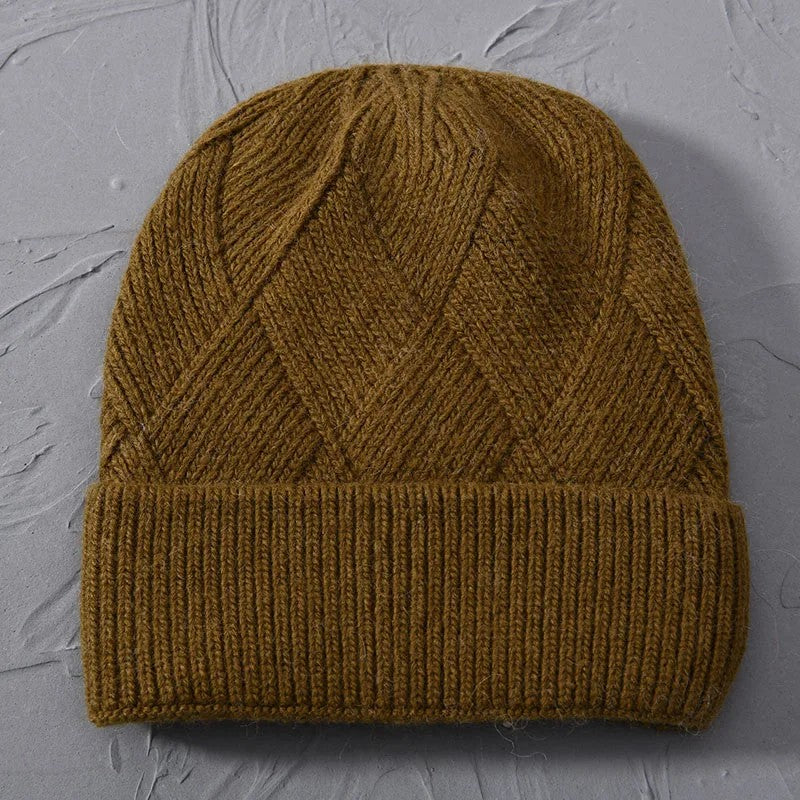 Novara Cashmere Beanie - Olive Drab