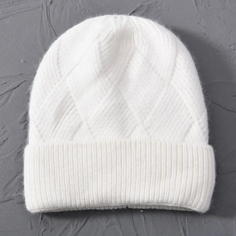 Novara Cashmere Beanie - Pure White