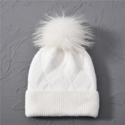 Novara Cashmere Beanie - Winter White