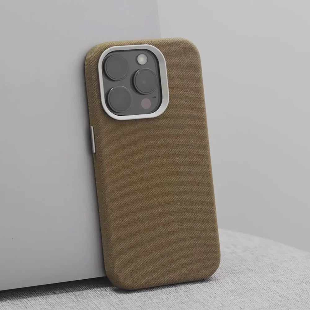 Novara Nylon Weave MagSafe Case - Espresso Brown