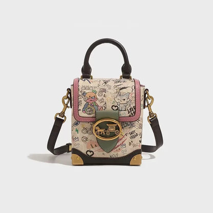 Soho Graffiti Top-Handle Bag - Pink