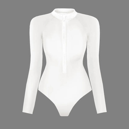 Solana Long Sleeve Swimsuit - Arctic White