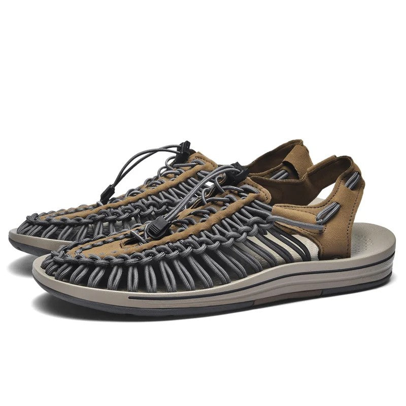 Solana Woven Beach Sandals - Desert Khaki