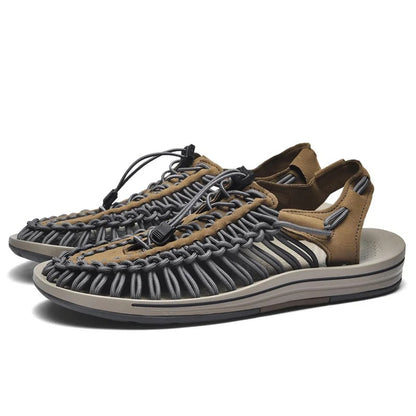 Solana Woven Beach Sandals - Desert Khaki