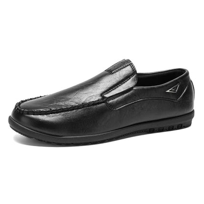 Solani Genuine Leather Loafers - Black