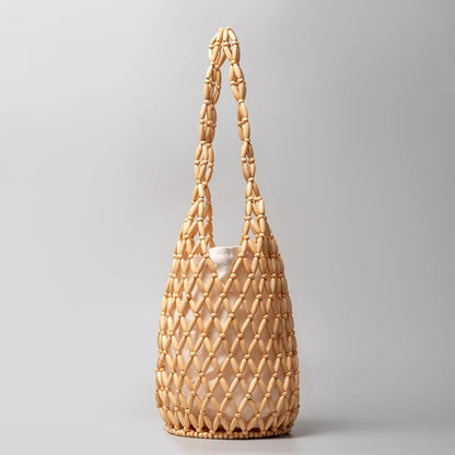Solara Beaded Tote Bag - Goldenrod