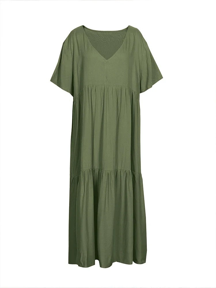 Solara Pleated Maxi Dress