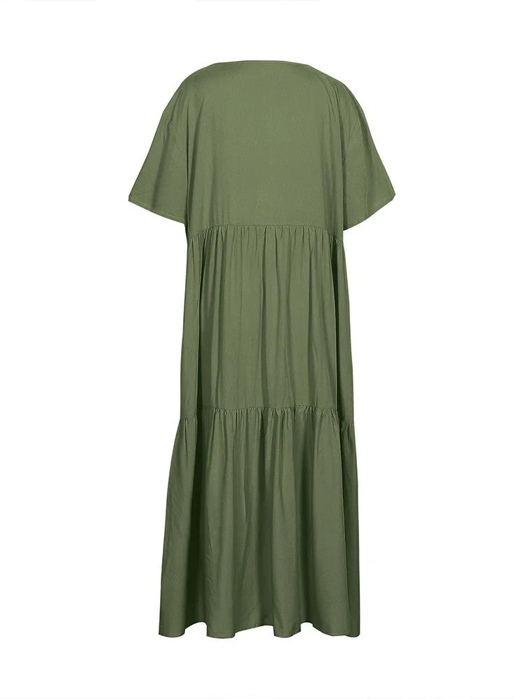 Solara Pleated Maxi Dress