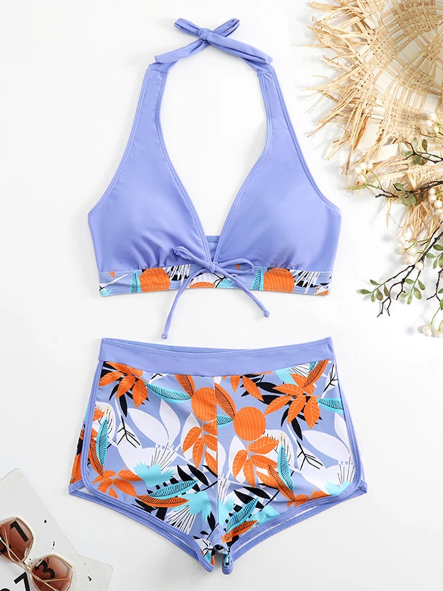 Solara Printed Halter Bikini